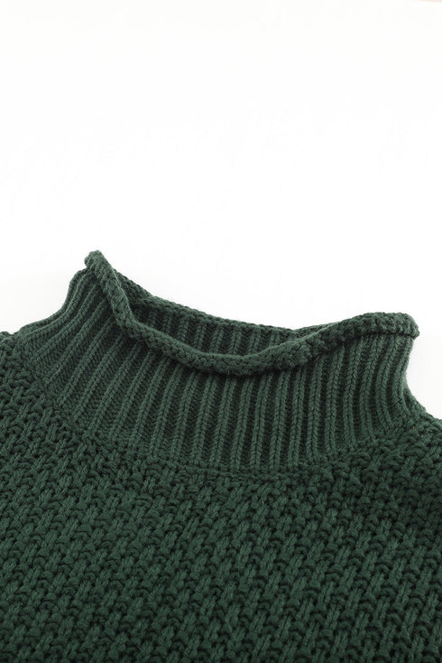 Oversized Chunky Batwing Long Sleeve Turtleneck Sweater